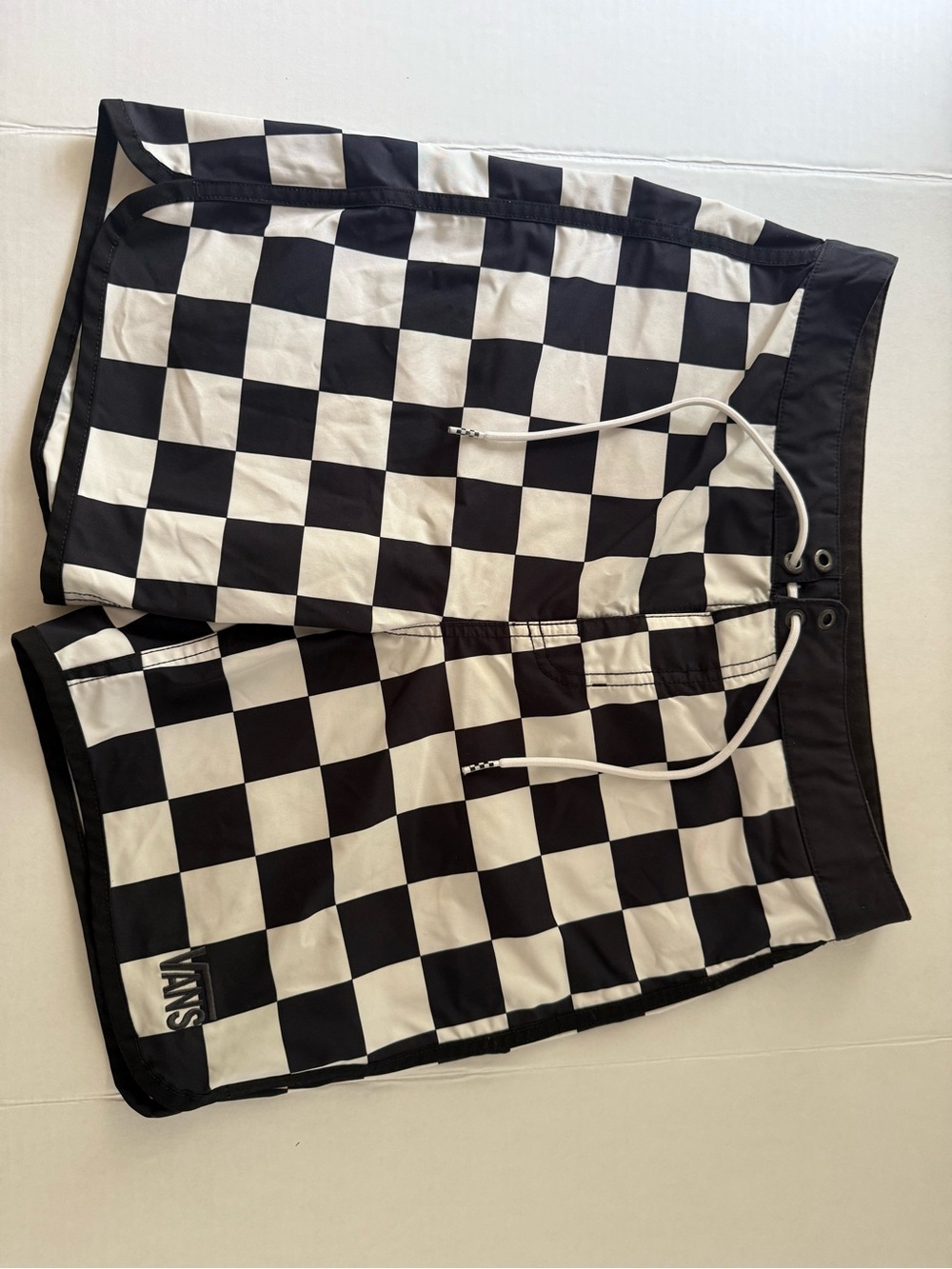 Vans Black & White Checkerboard Board Shorts